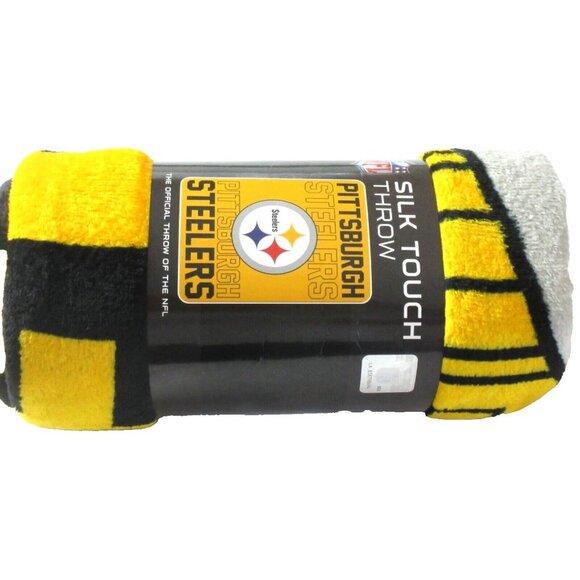 NFL Pittsburgh Steelers Silk Touch Throw Fleece Blanket 45 x 60 in NWT - Picture 4 of 4